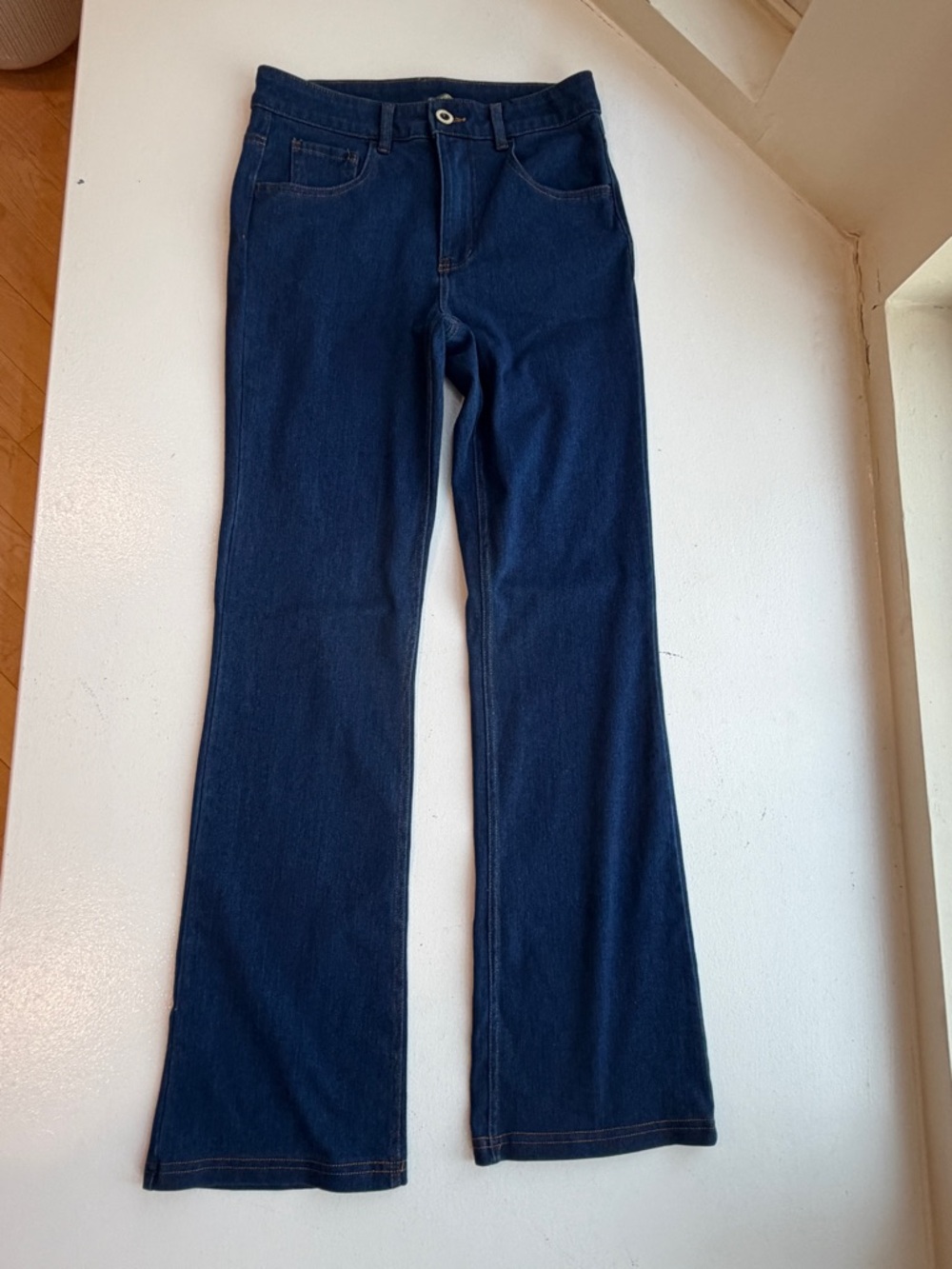Halara Flex Mid Rise Pockets Casual Bootcut Jeans Jeggings Stretch XS Petite